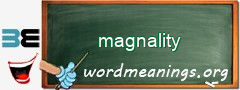 WordMeaning blackboard for magnality